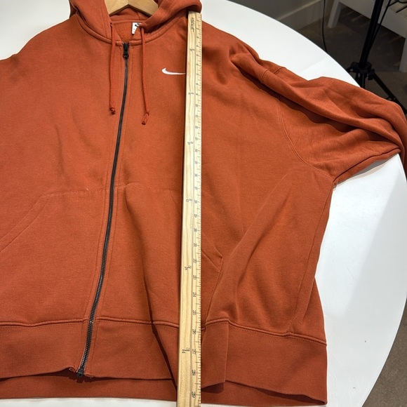 Nike Burnt Orange Full-Zip Hoodie Medium - Picture 4 of 6